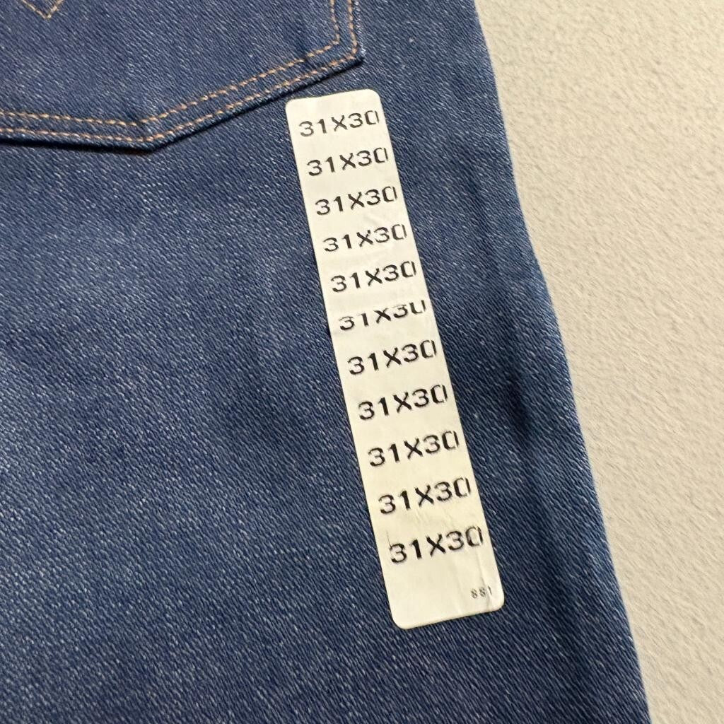 Vintage Wrangler 13MWZ Cowboy Cut Jeans Mens 31x30 Blue Denim Made in USA New