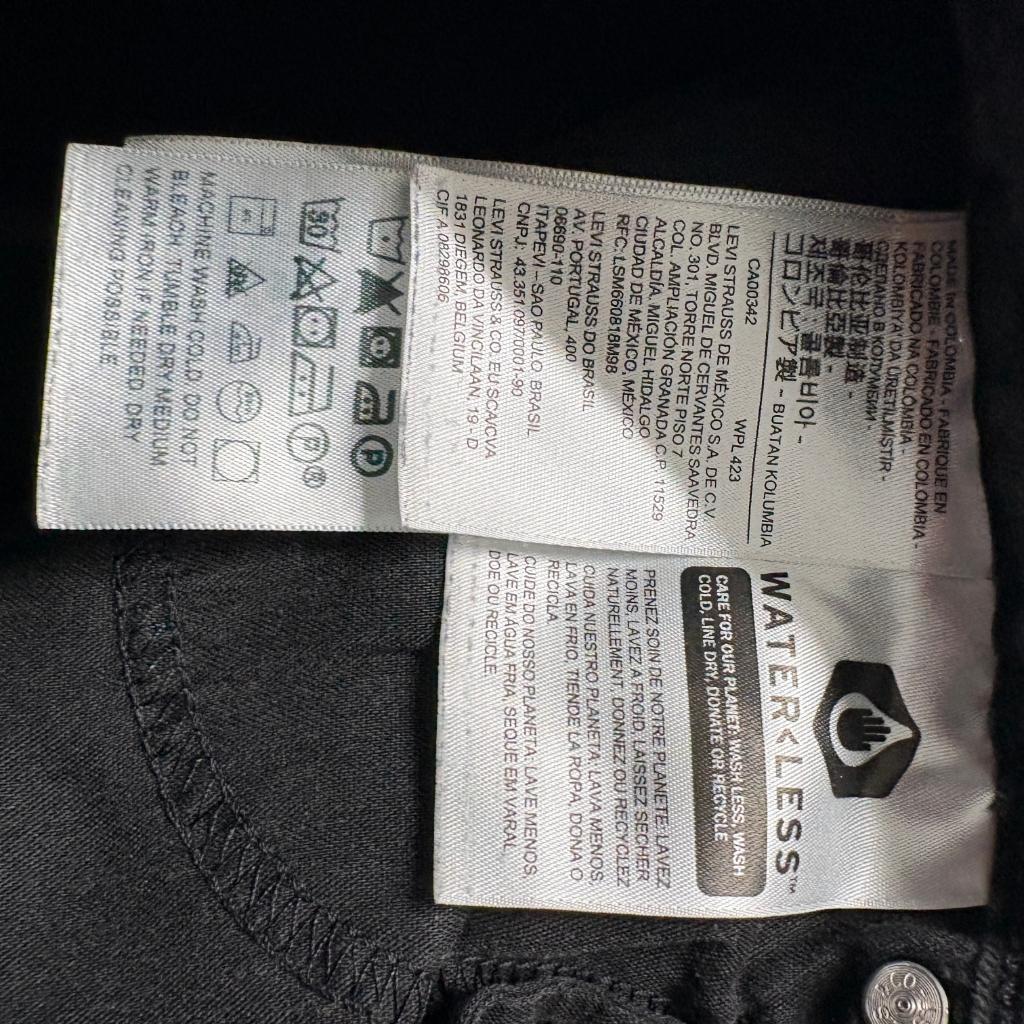 Levis 721 High Rise Skinny Jeans Womens Size 30 Black Denim Stretch Pants