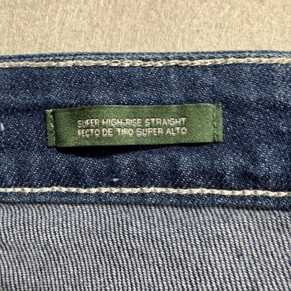 Wild Fable Super High Rise Straight Jeans Womens Size 18 Blue Denim Stretch