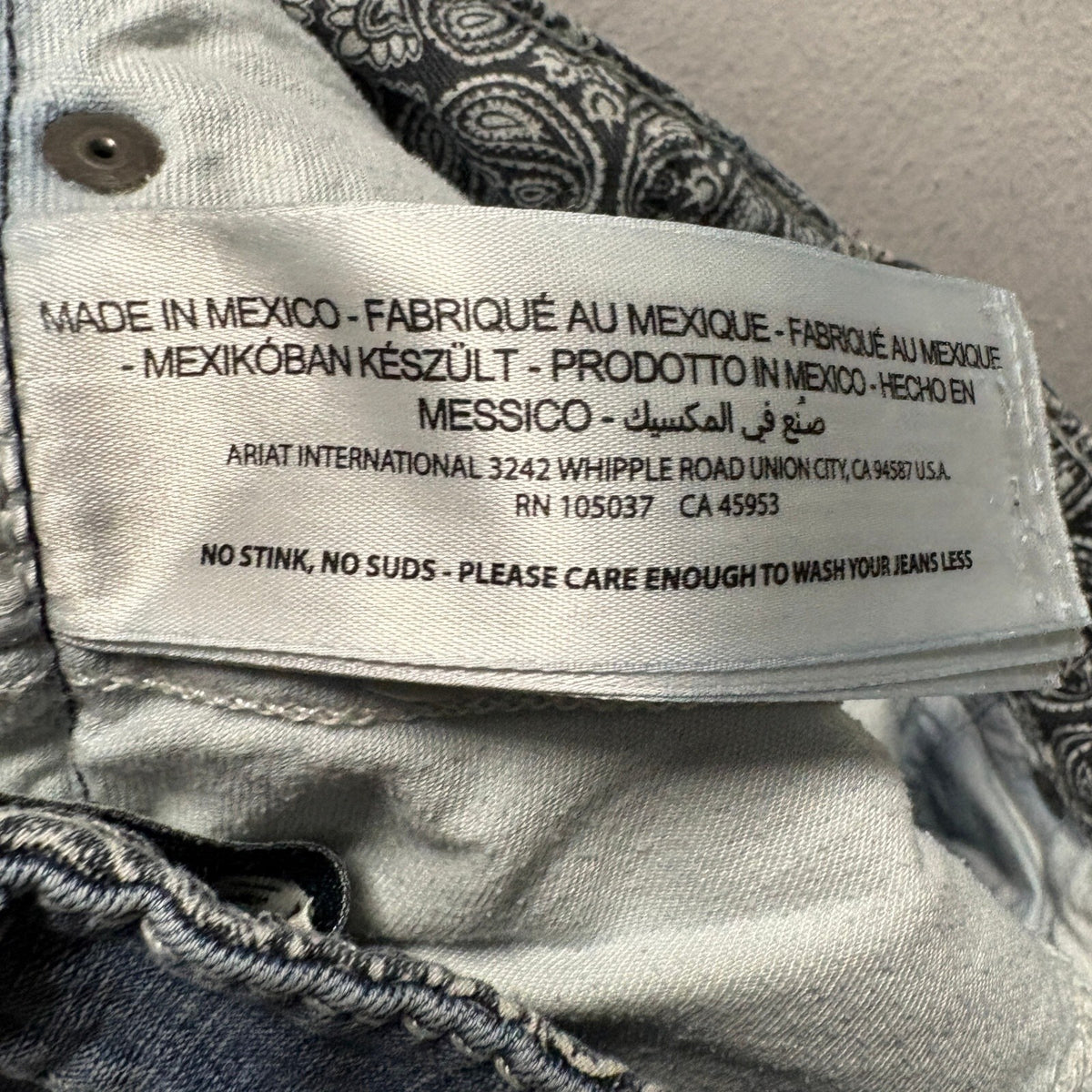Ariat REAL Denim Jeans Womens 25S Blue Stretch Bootcut Mid Rise Distressed