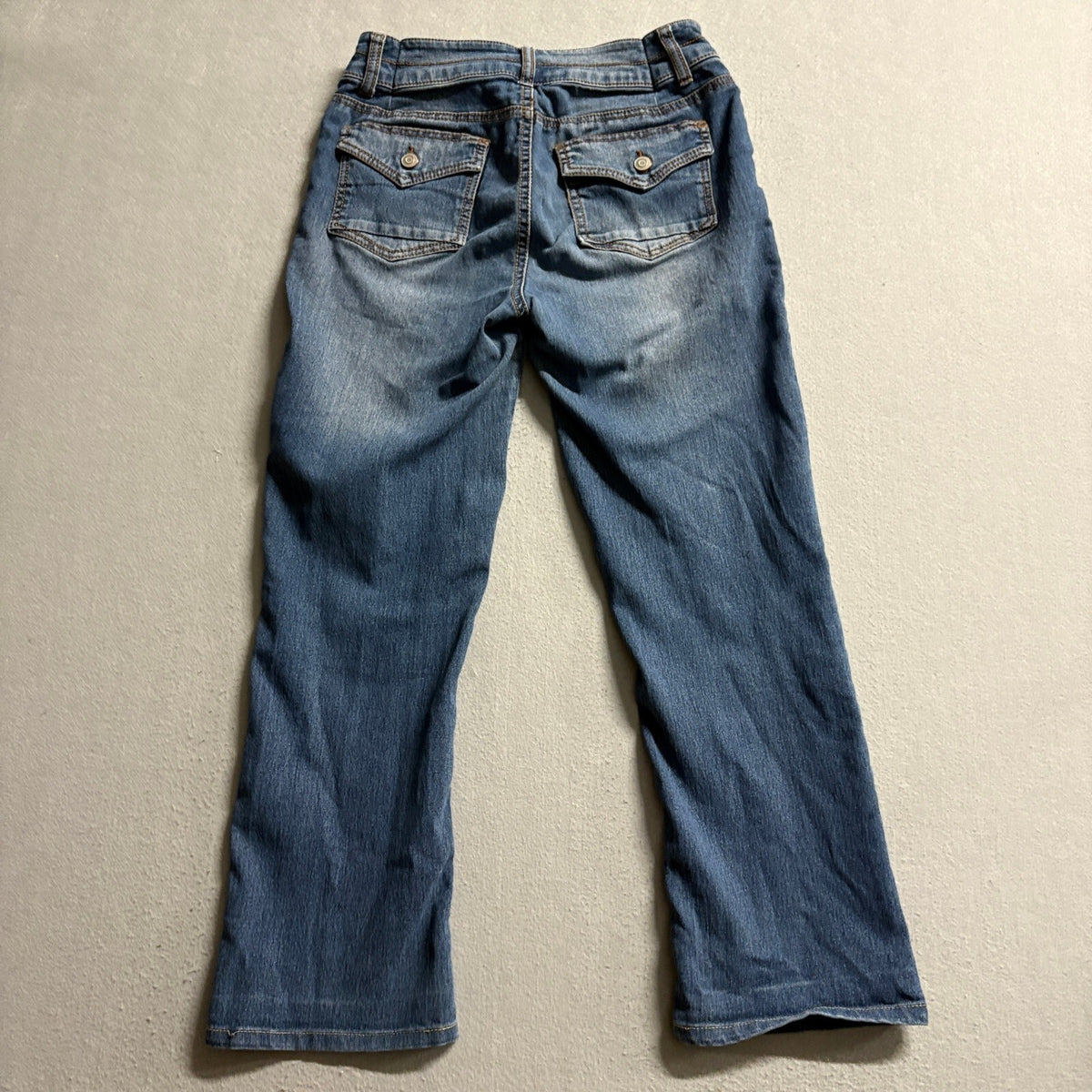 ATTENTION Womens Blue Medium Wash Bootcut Jeans Size 10 Flap Back Pockets