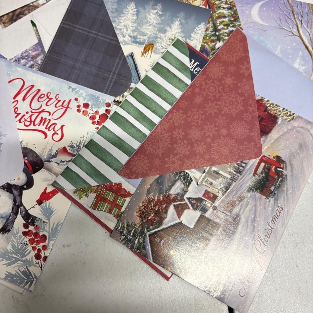 Huge Lot of Assorted Greeting Cards Christmas Birthday Holiday with Envelopes