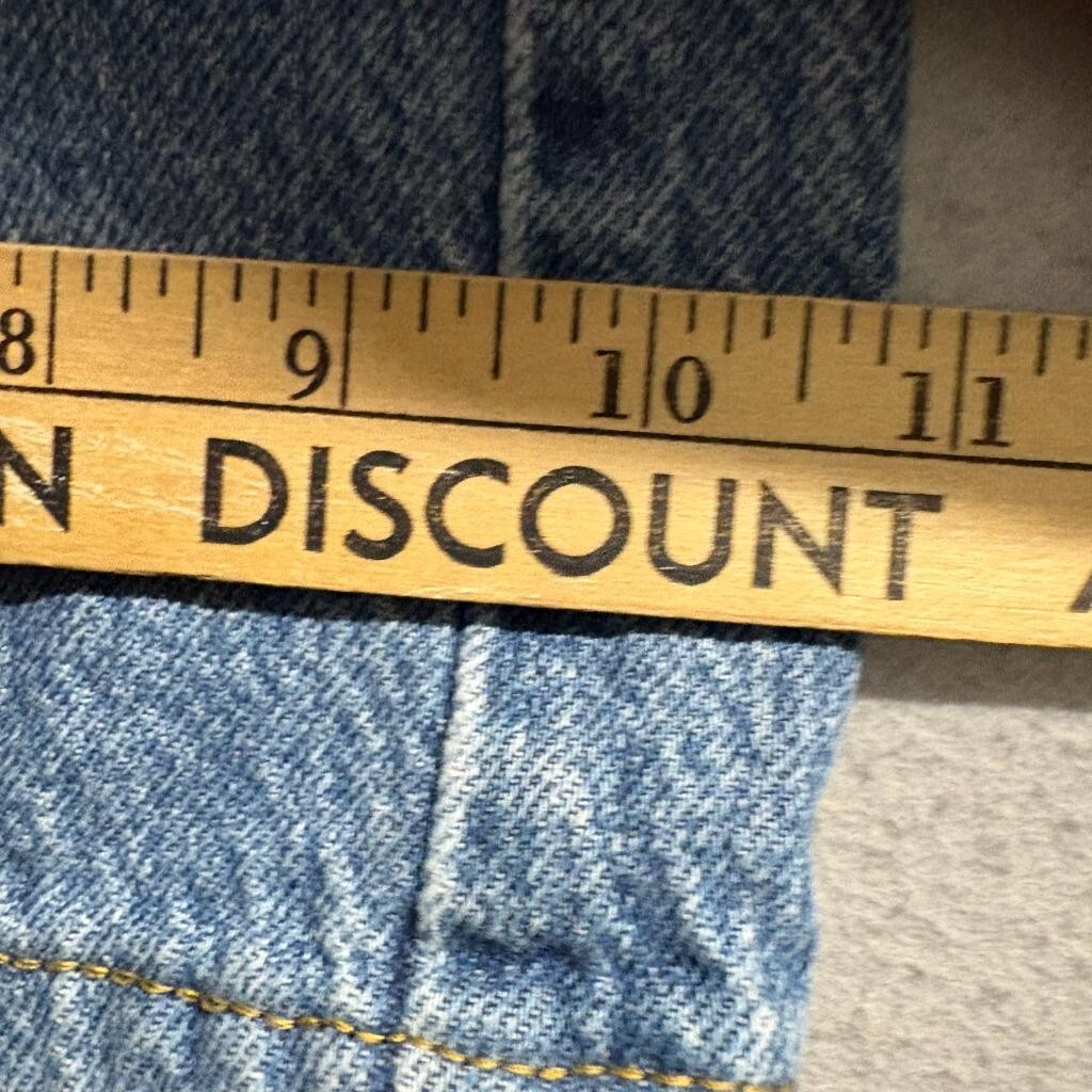 Cotton On Relaxed Cargo Jeans Womens Size 28 Blue Denim Wide Leg High Rise Flaw