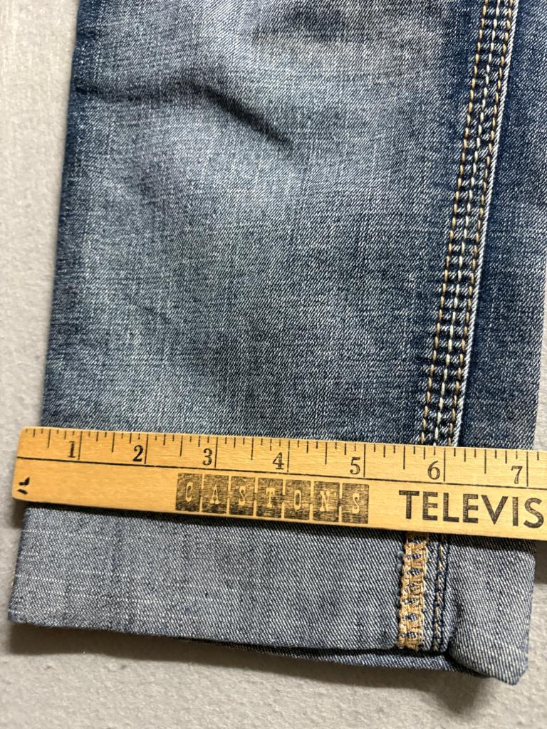 Ariya Jeans Womens 7/8 Blue Denim Capri Crop Embellished Pockets Stretch