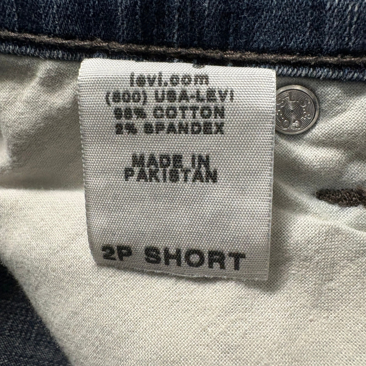 Levis 512 Perfectly Slimming Bootcut Jeans Womens 2P Short Blue Denim Stretch