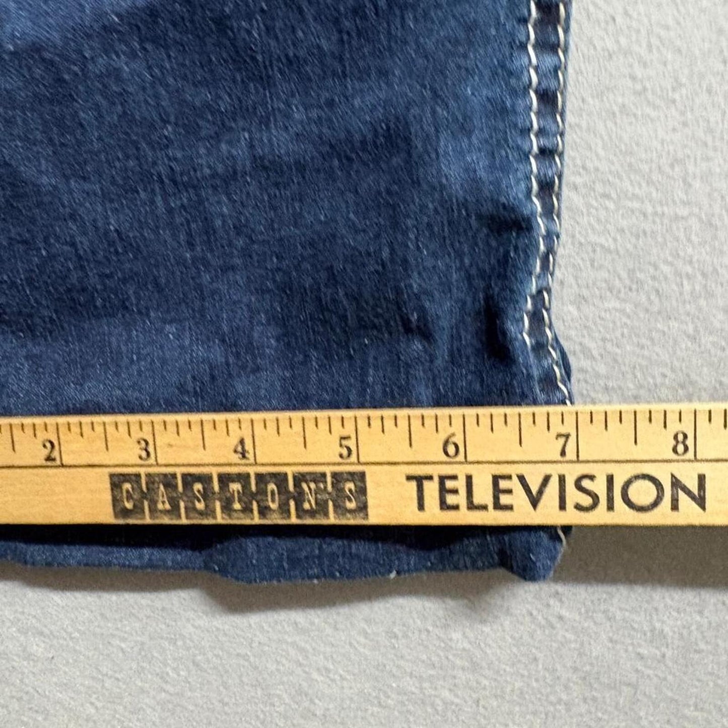 WallFlower Jeans Womens Size 0 Blue Denim Bootcut Thick Stitch Flap Pocket