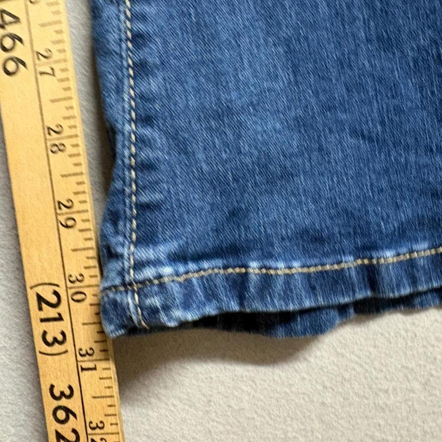 Celebrity Ace Distressed Flare Jeans Womens Size 5/27 Blue Denim Ripped Knee