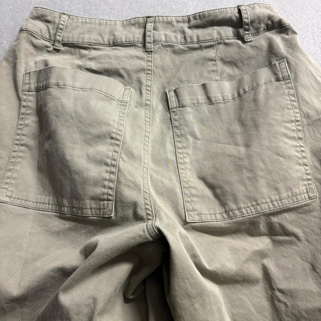 Universal Thread Cargo Pants Womens 4 Green Cotton Blend Stretch Wide Leg