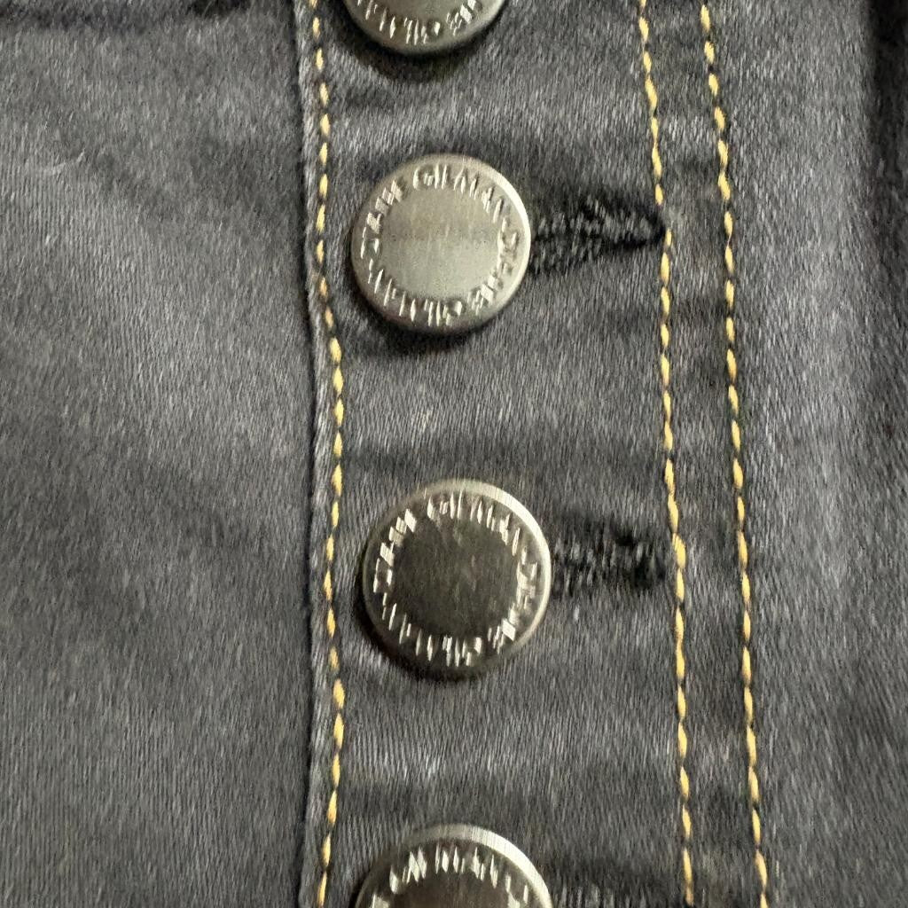 Diane Gilman DG2 Virtual Stretch Jeans Womens 10 Gray Button Fly Straight Leg