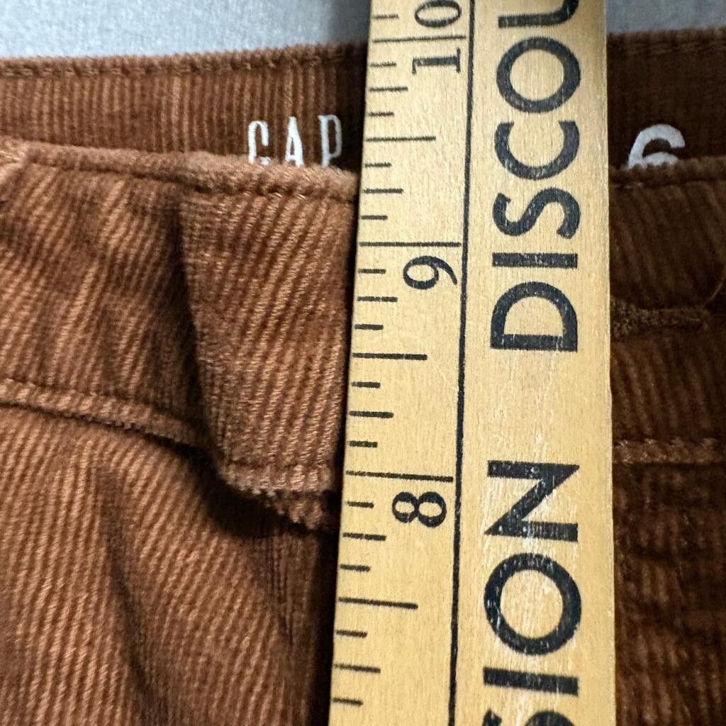 Gap Kids Girls Size 16 Flare High Rise Corduroy Pants Brown Stretch Adjustable