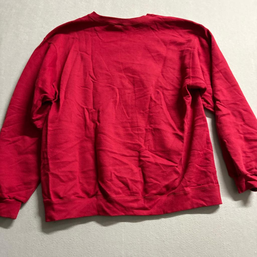Pro Spirit Blank Crewneck Sweatshirt Mens XL Red Cotton Blend Fleece Pullover