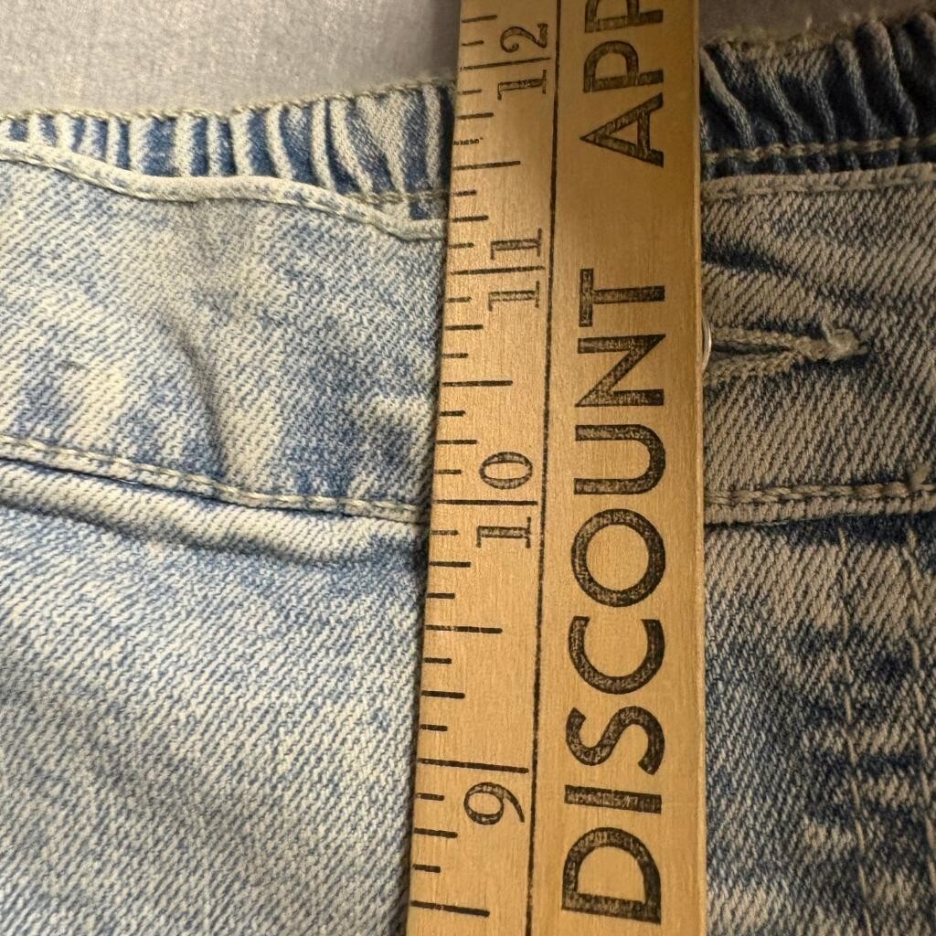 Madden NYC Wide Leg Cargo Jeans Womens XL 16-18 Rhinestone Blue Denim New