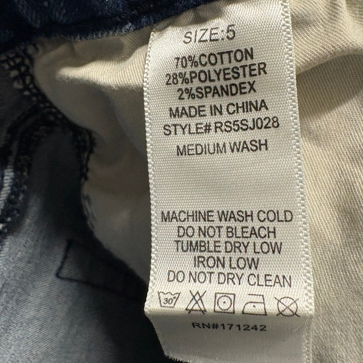 Rise Supply Co Flare Jeans Womens Size 5 Medium Wash Stretch Denim High Rise
