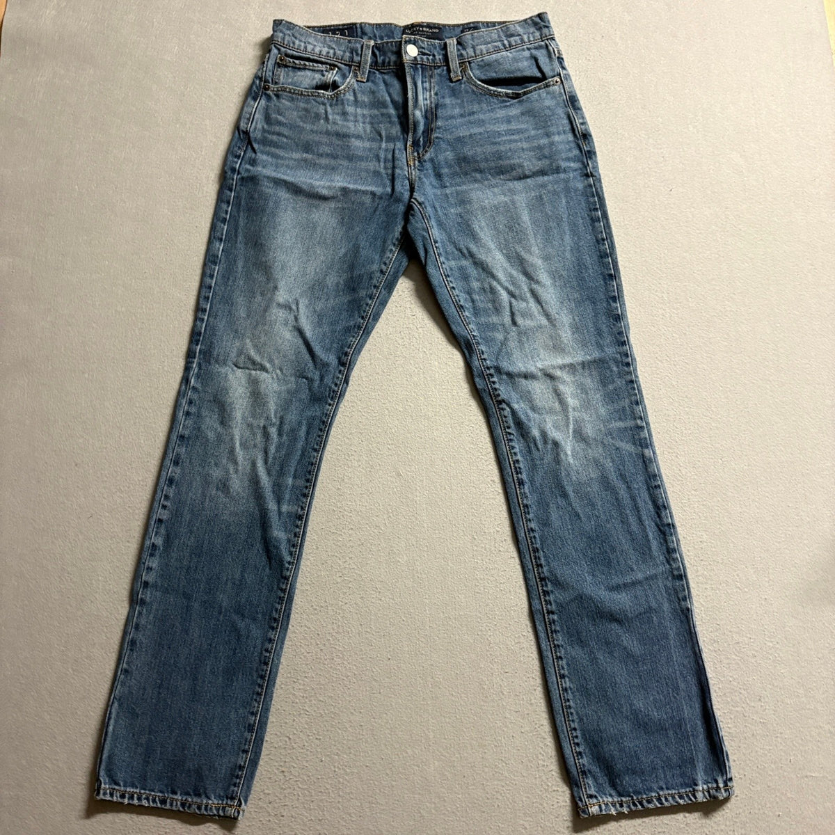 Lucky Brand 121 Slim Straight Jeans Mens 29 x 32 Blue Denim Tencel Cotton Blend