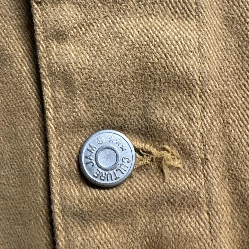 Vintage Culture Jam Canvas Chore Jacket Mens Large Brown Cotton Work Utility