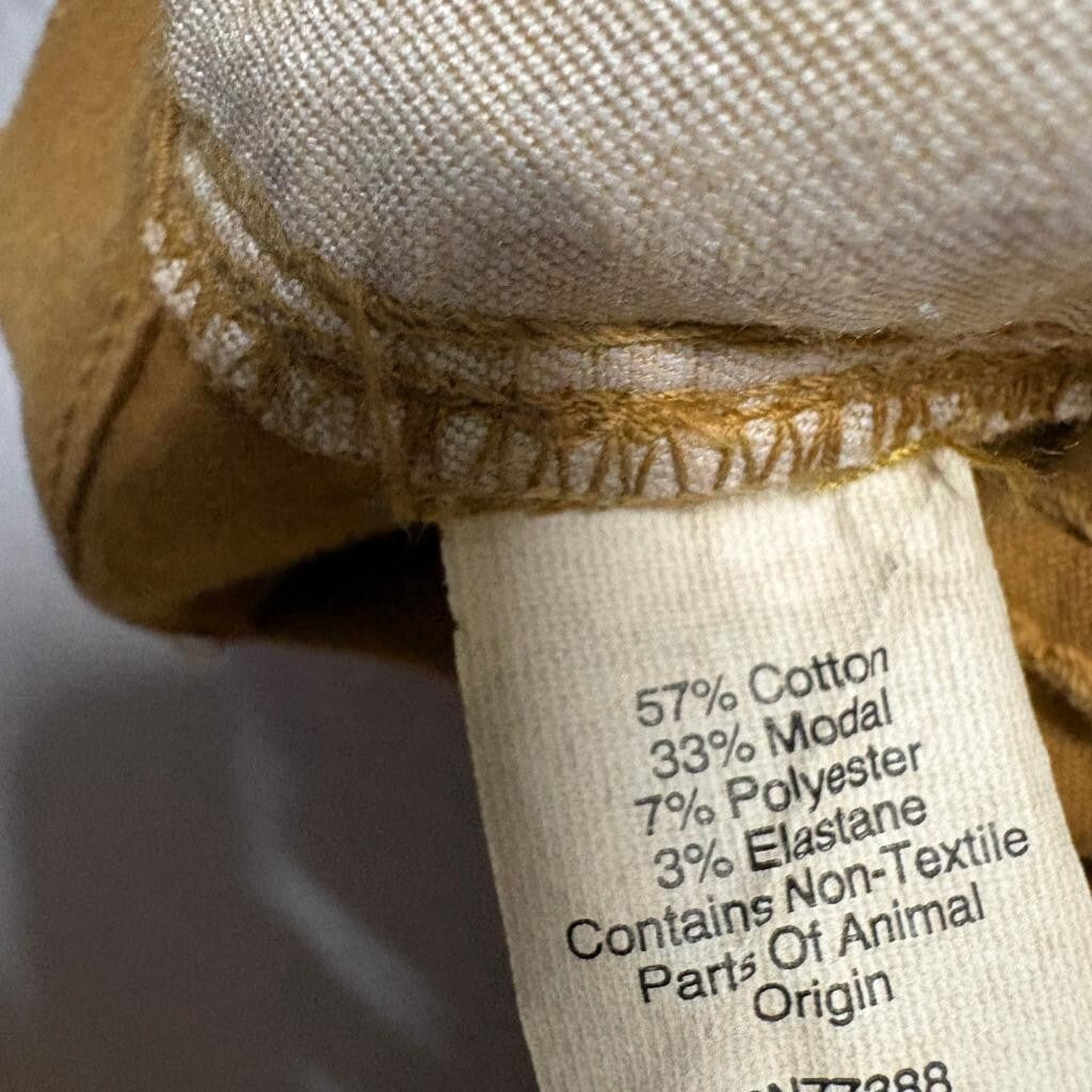 Madewell 9 High Rise Skinny Jeans Womens 32 Brown Mustard Cotton Blend Stretch