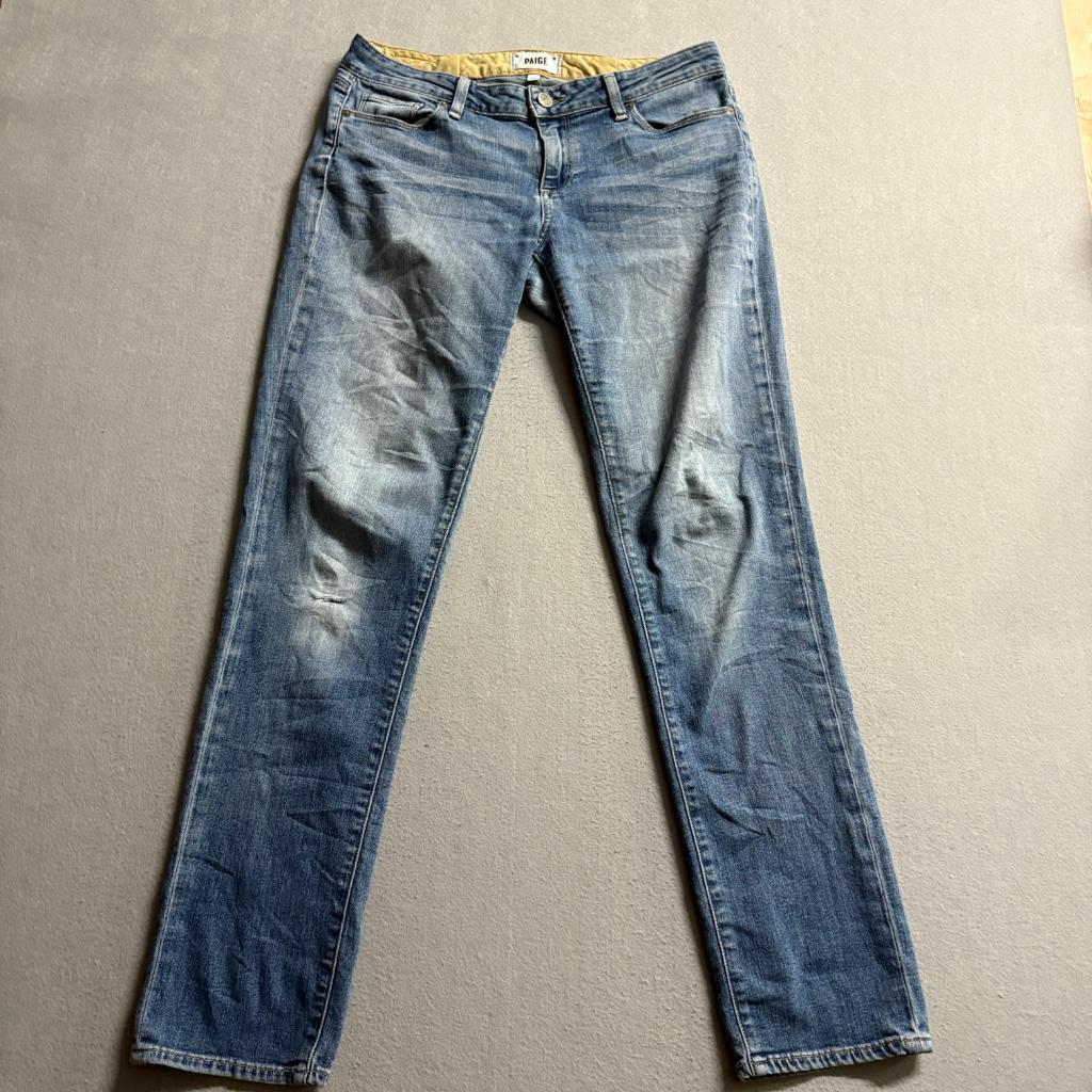 Paige Jimmy Jimmy Skinny Jeans Womens Size 28 Medium Wash Blue Denim Stretch