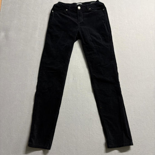 Buffalo David Bitton Marvel Velvet Skinny Jeans Womens 4/27 Black Mid Rise