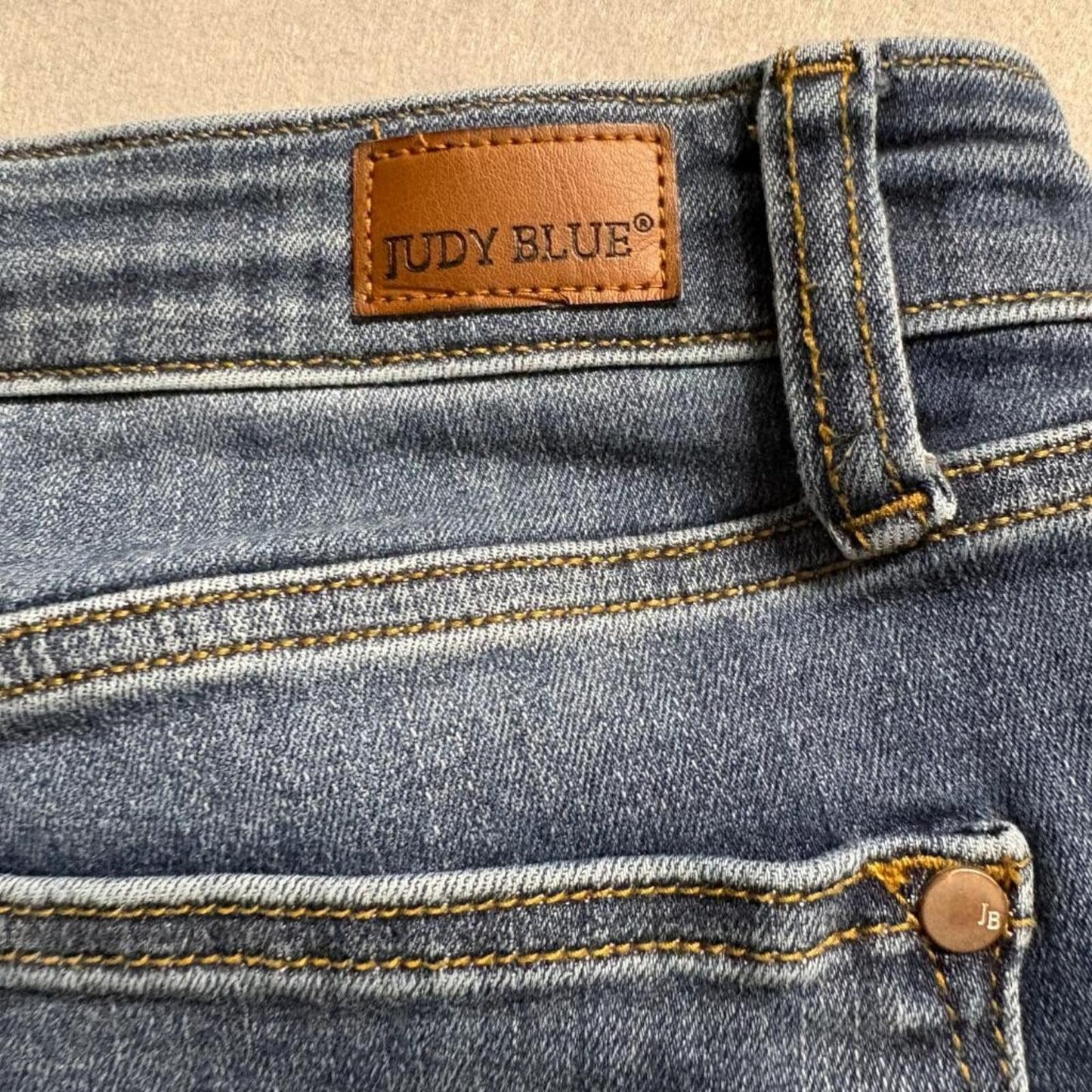 Judy Blue Straight Fit Jeans Womens Size 9/29 Medium Wash Stretch Blue Denim