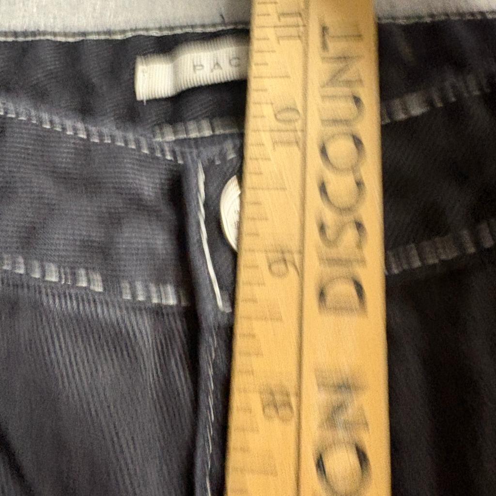 PacSun Womens Carpenter Jeans Black Denim White Contrast Stitch High Rise Size