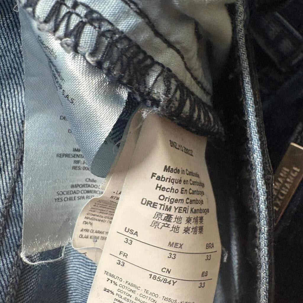 Armani Exchange Mens Slim Fit Jeans Size 33 Blue Denim Stretch Pants