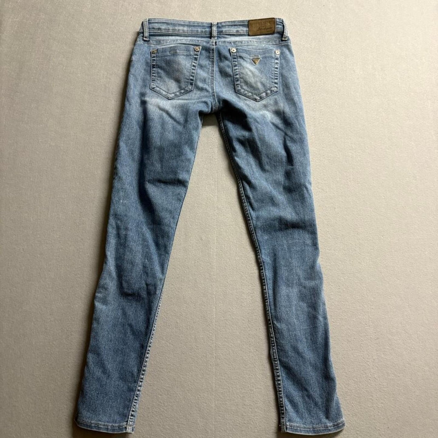Guess Power Ultra Skinny Jeans Womens 26 Blue Denim Low Rise Stretch fits 29x28