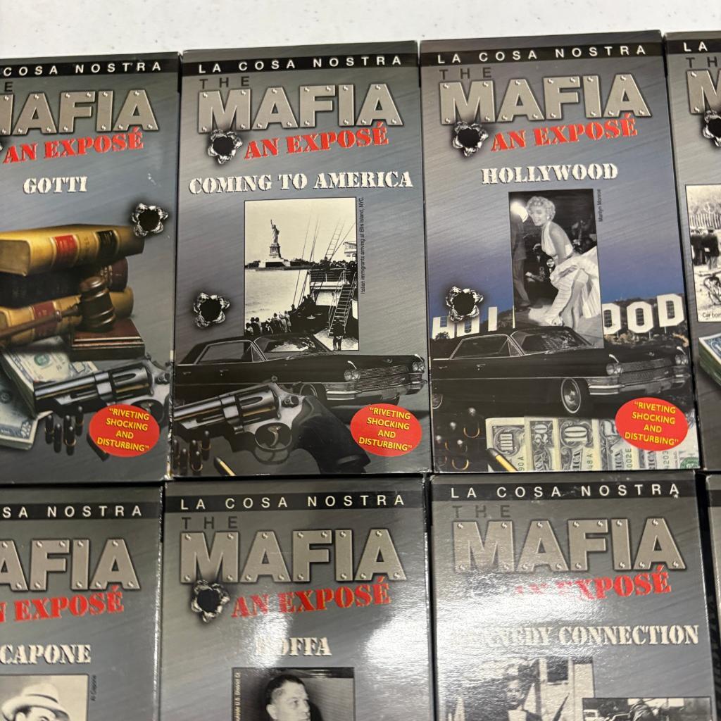 The Mafia An Expose La Cosa Nostra VHS Lot of 10 Gotti Al Capone Hoffa Vegas