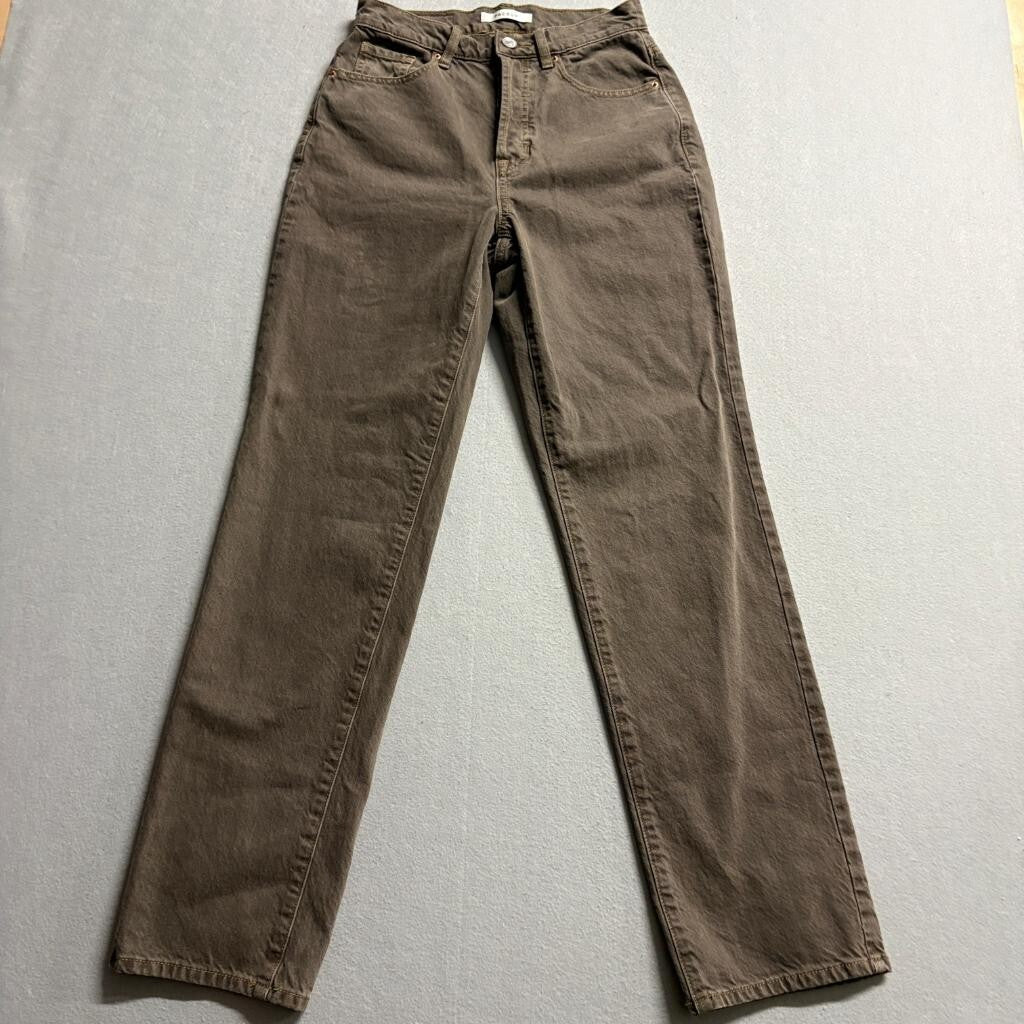 PacSun Dad Jean Brown Denim High Rise Button Fly Jeans Womens Size 25