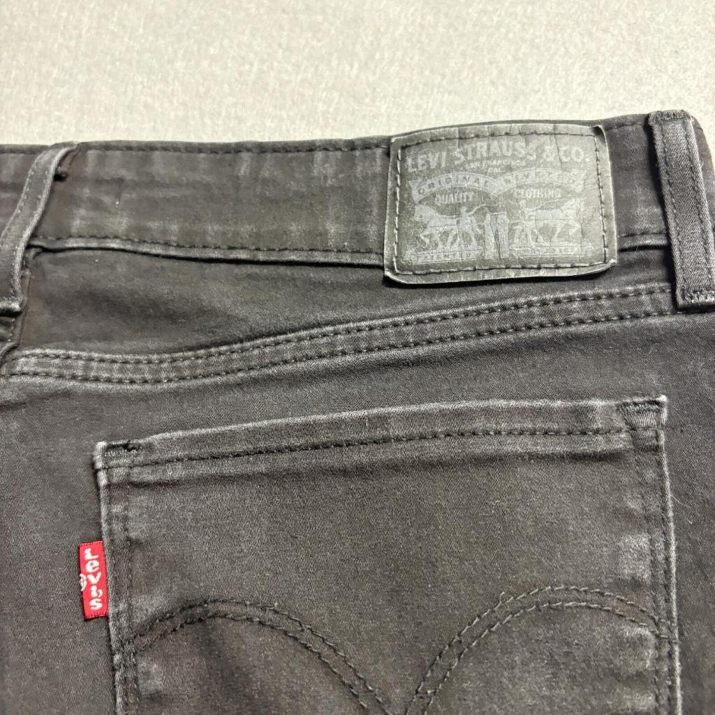 Levis 711 Skinny Jeans Womens 31 W31 L30 Black Denim Stretch WaterLess