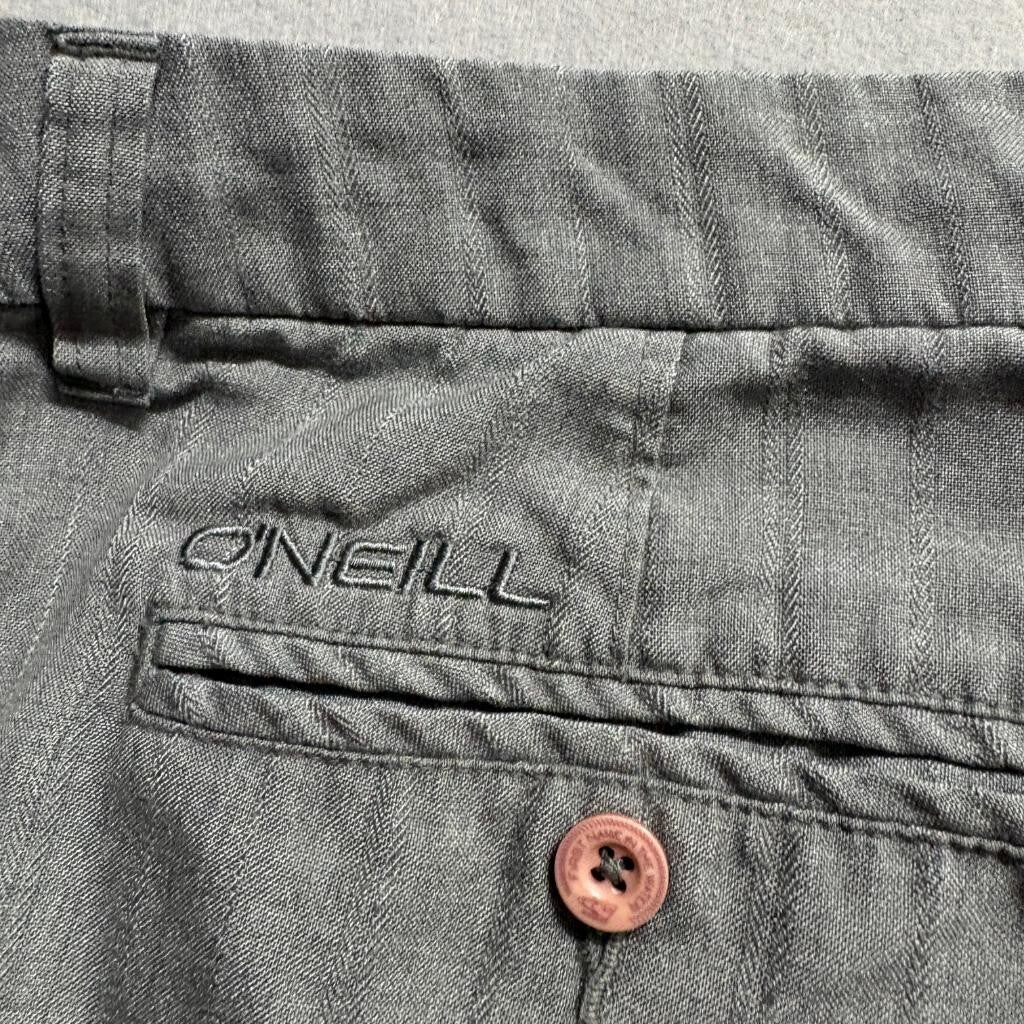 O'Neill Hybrid Shorts Mens 40 Gray Pinstripe Boardshorts Walkshorts Polyester