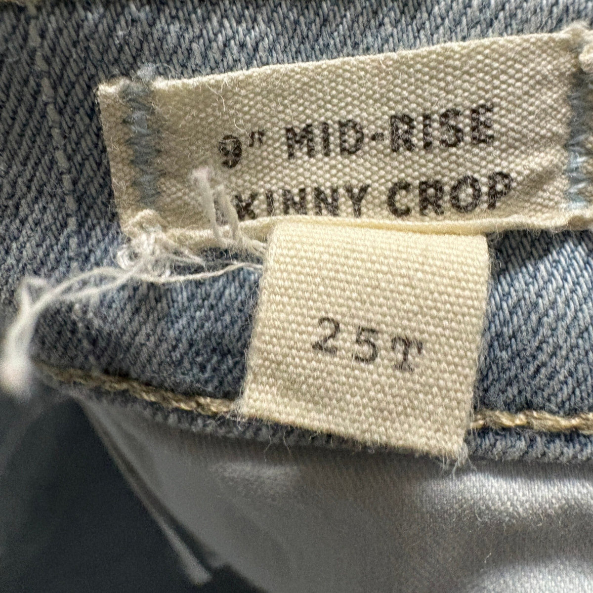 Madewell 9 Inch Mid Rise Skinny Crop Jeans Womens 25T Light Wash Denim Stretch