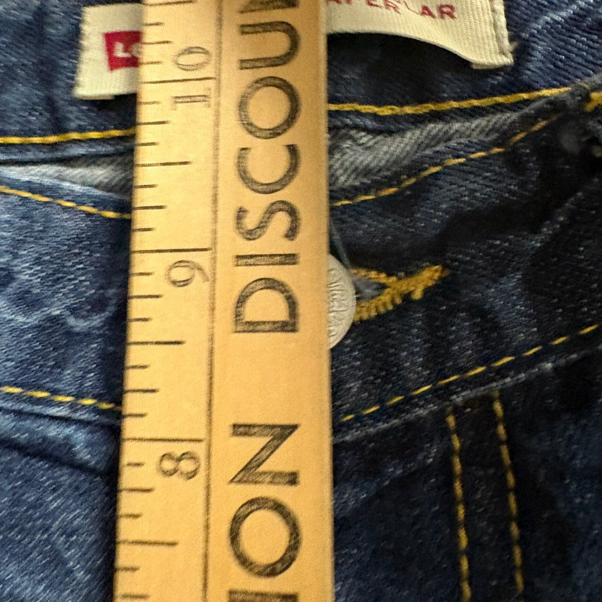 Levis 502 Regular Taper Jeans Womens 16Reg W28 L30 Distressed Blue Denim