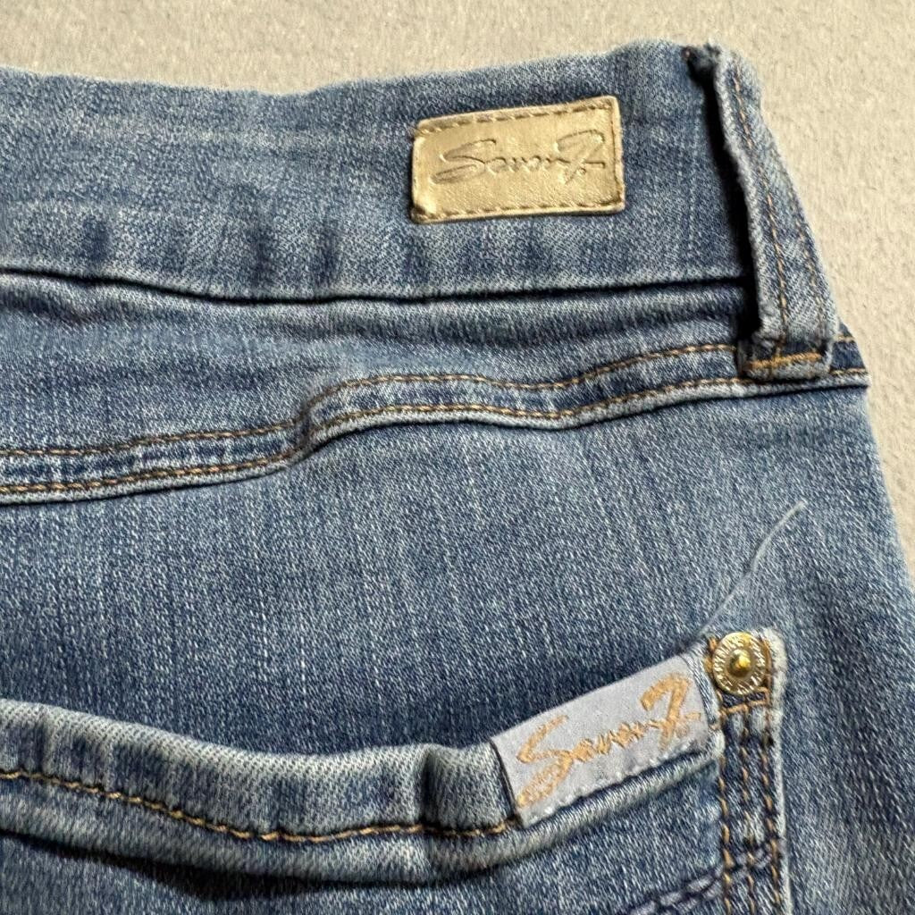Seven7 Tummyless Skinny Jeans Womens Size 8 Blue Stretch Denim Mid Rise