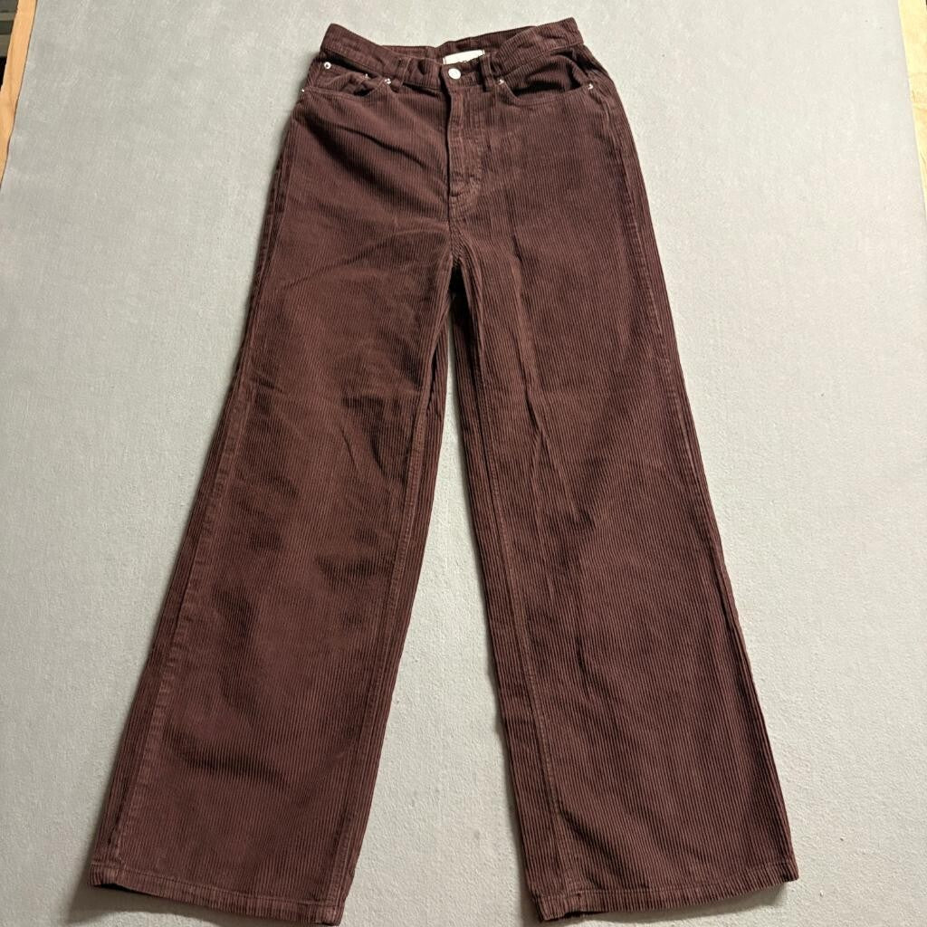 BDG Urban Outfitters Corduroy Pants Womens 27 Brown High Wide Leg High Rise