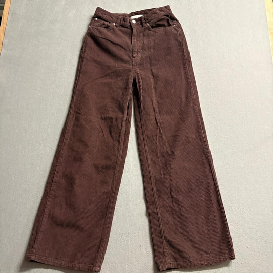 BDG Urban Outfitters Corduroy Pants Womens 27 Brown High Wide Leg High Rise