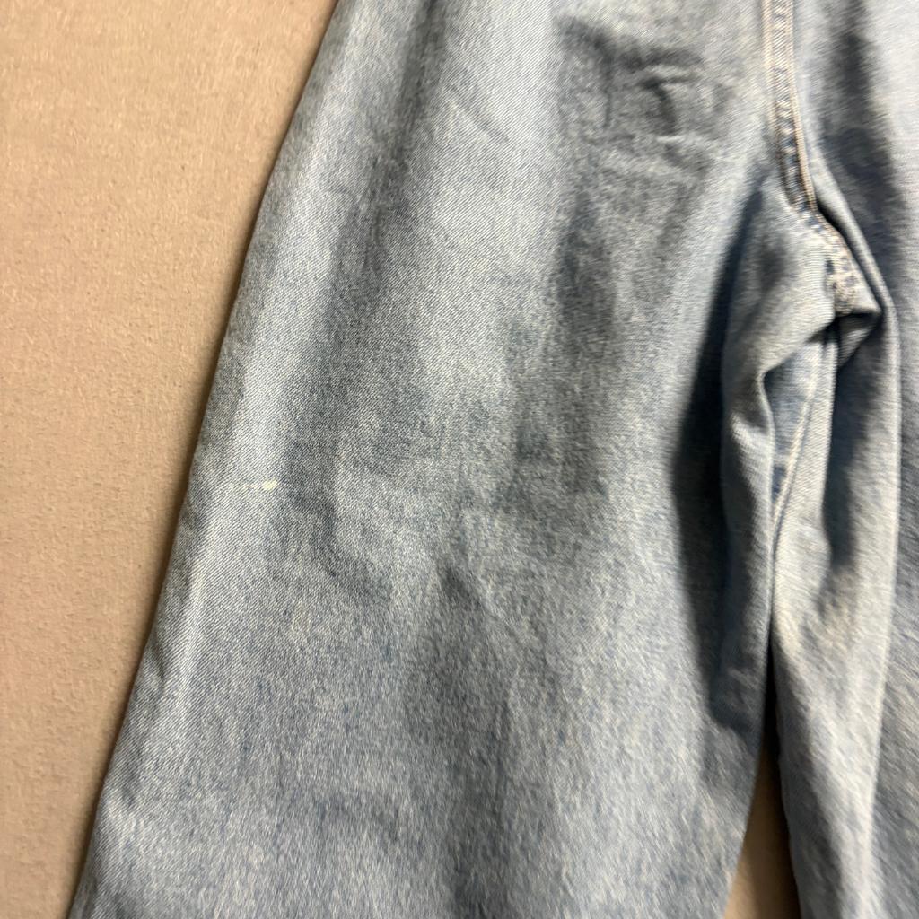 Forever 21 Premium Denim Jeans Womens 27 Blue Paperbag Waist Pleated Wide Leg