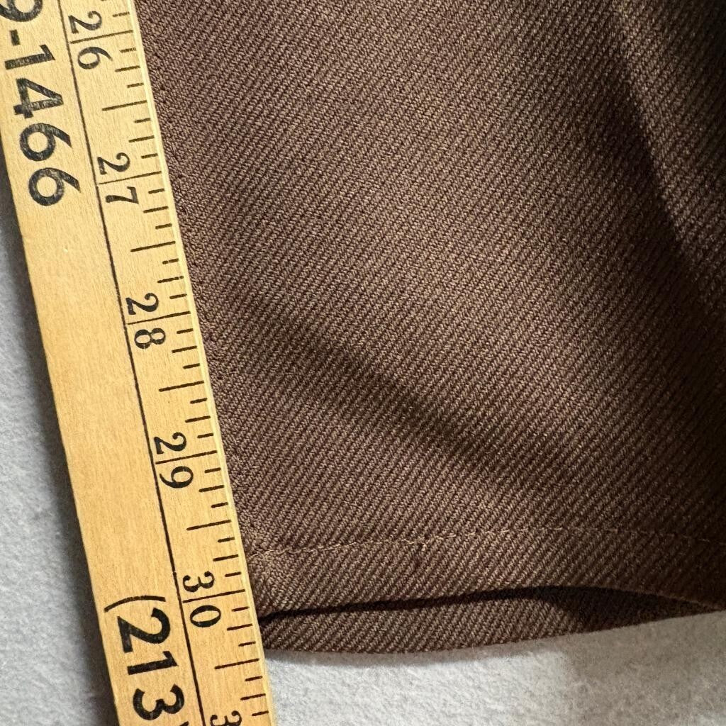 Vintage Levis Sta Prest Pants Mens 31x30 Brown Polyester Hop Sack Flare 1970s