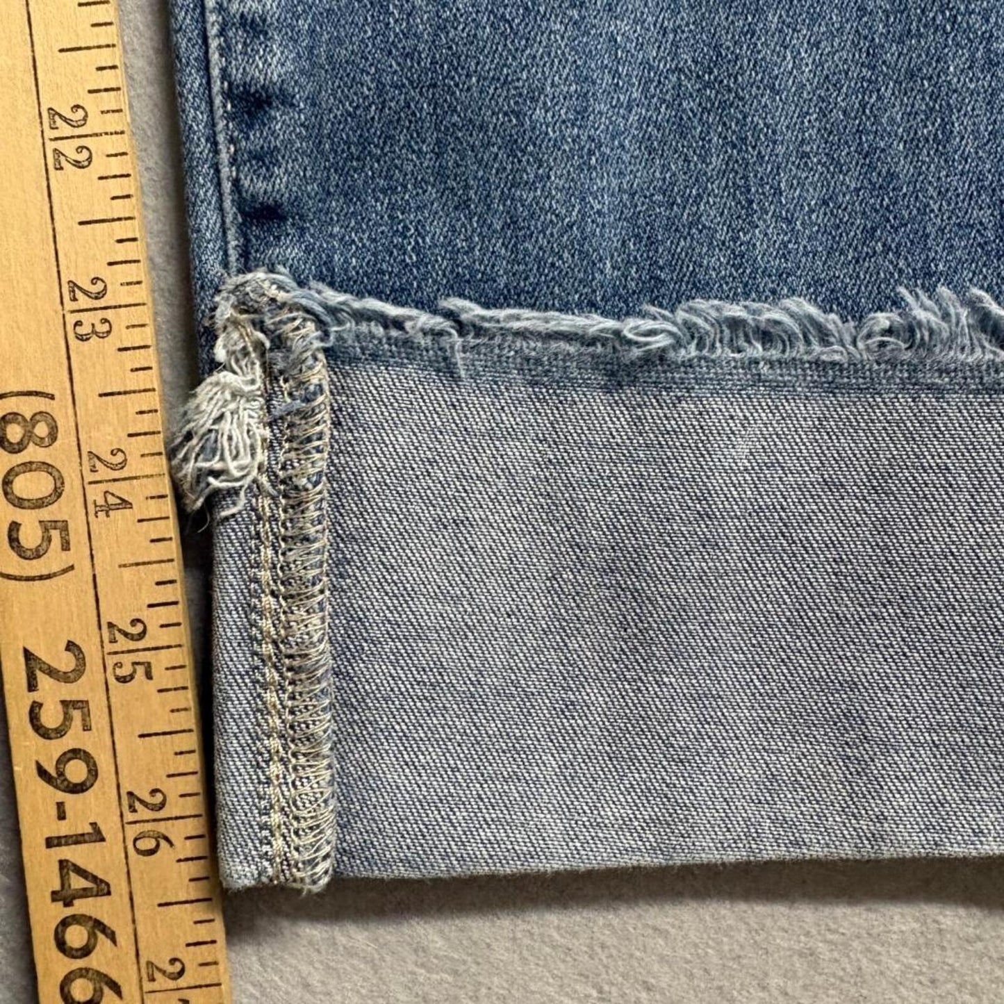 Rock & Republic Denim Rx Slimming Jeans Womens 6 Blue Distressed Pull On Cuffed