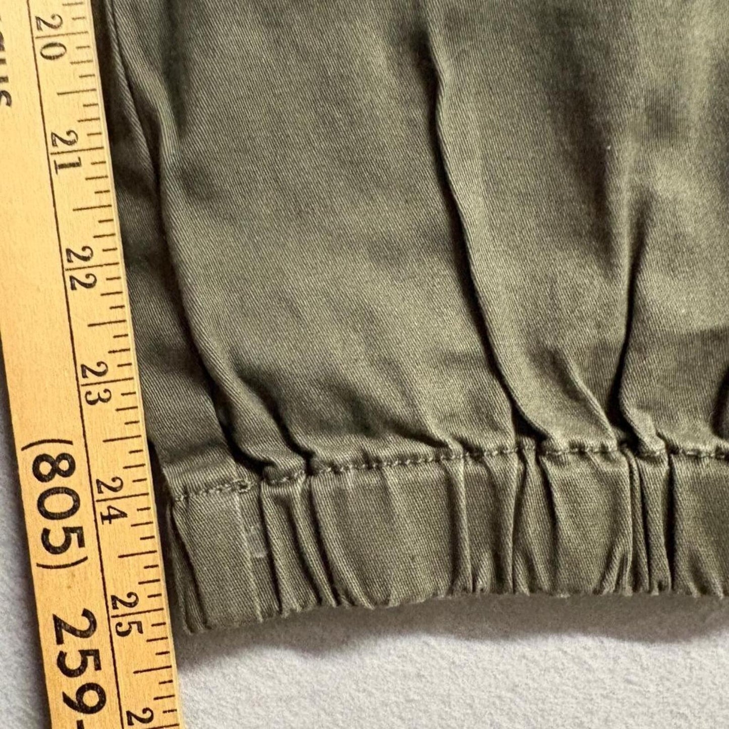 Meltin Pot Women Green Cargo Jogger Pants Size L Elastic Waist Drawstring Cotton