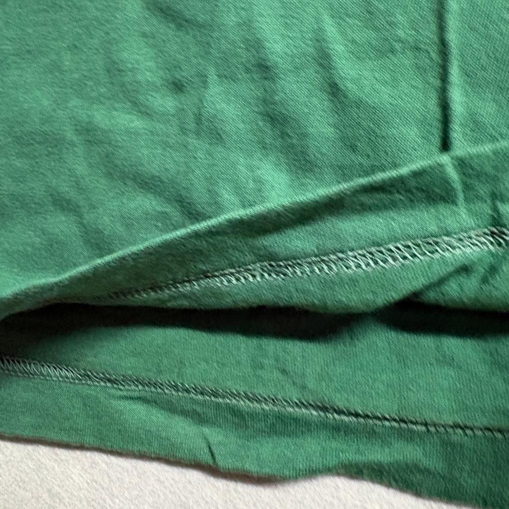 Vintage Lucky Tees Blank T-Shirt Mens XL Green Single Stitch 100% Cotton