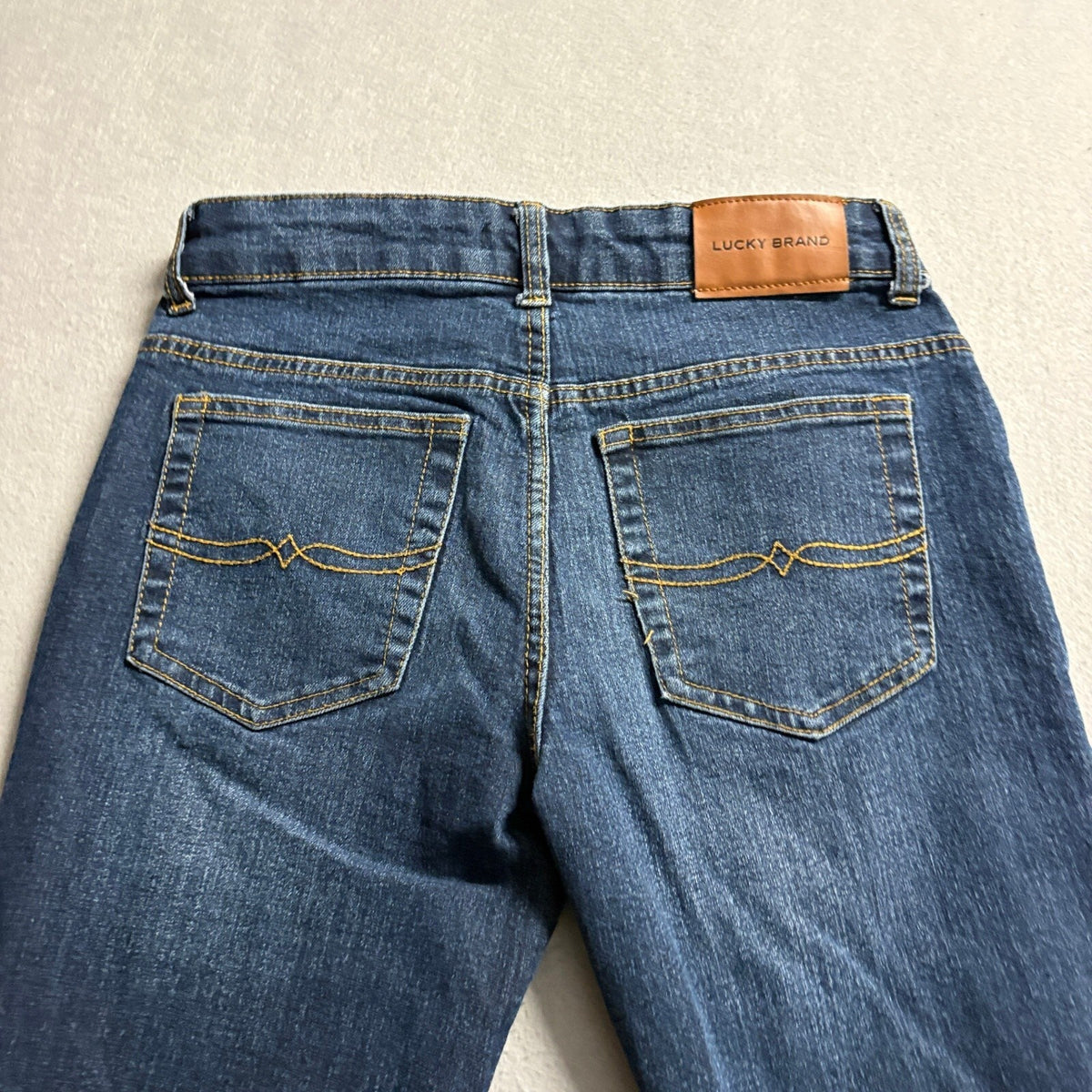 Lucky Brand Authentic Skinny Stretch Jeans Boys Size 14 Dark Wash Denim