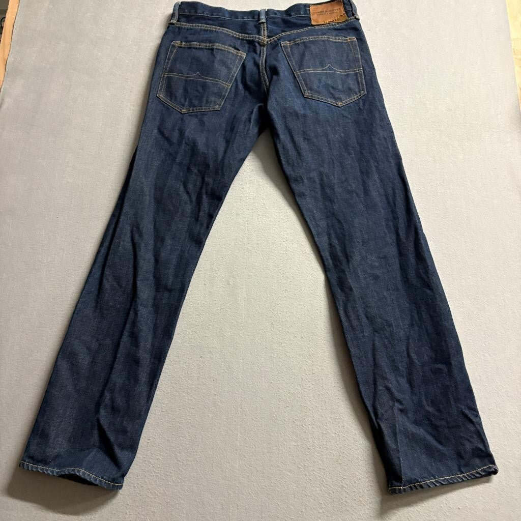 Denim & Supply Ralph Lauren Jeans Mens 33x32 Dark Wash Straight Fit Blue Cotton