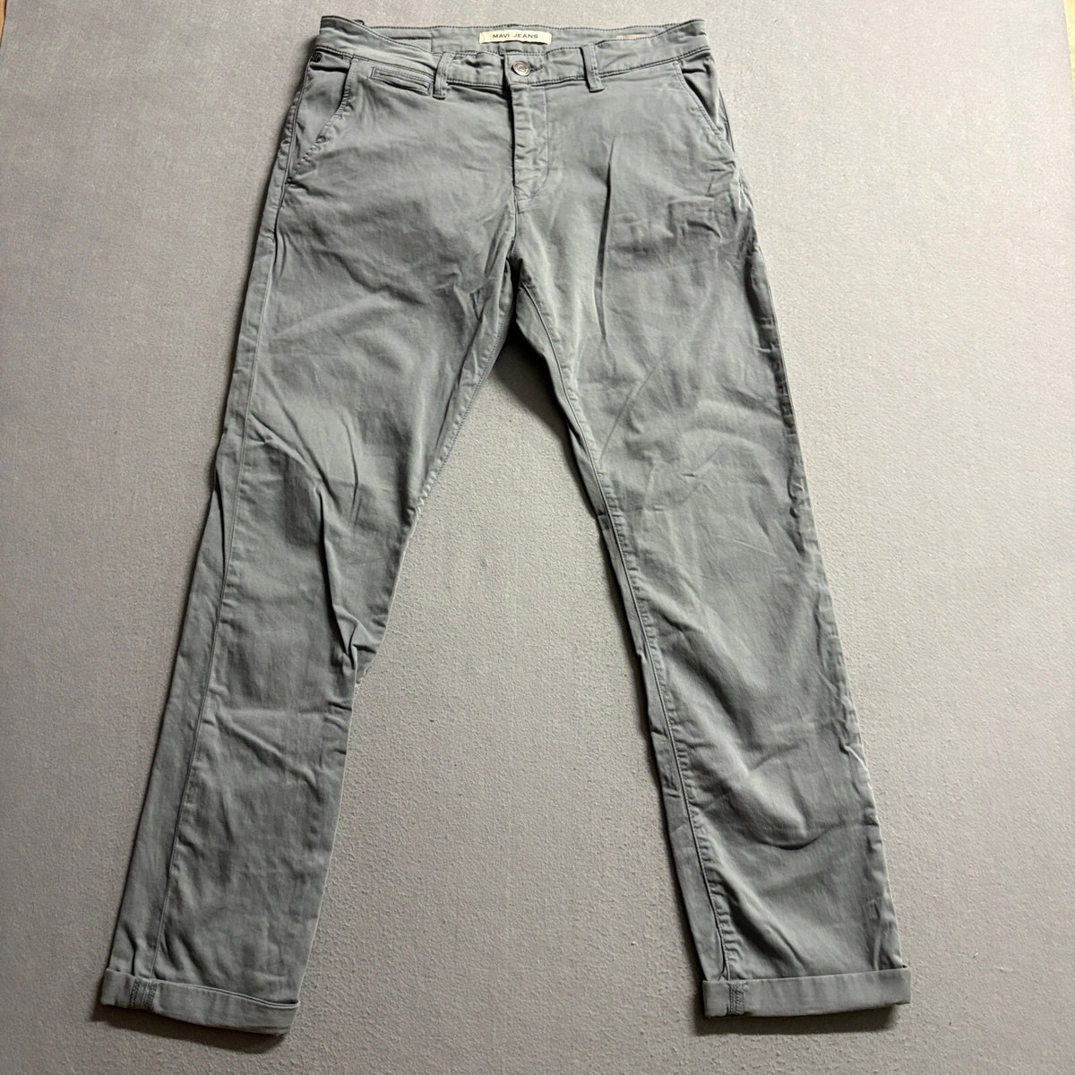 Mavi Johnny Slim Leg Pants Mens 32x32 Gray Cotton Stretch Chino Trousers
