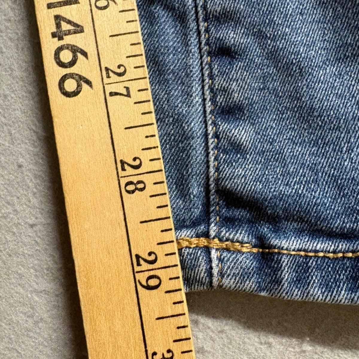 Roebuck and Co Womens Distressed Bootcut Jeans Size 4 Medium Wash Stretch Denim