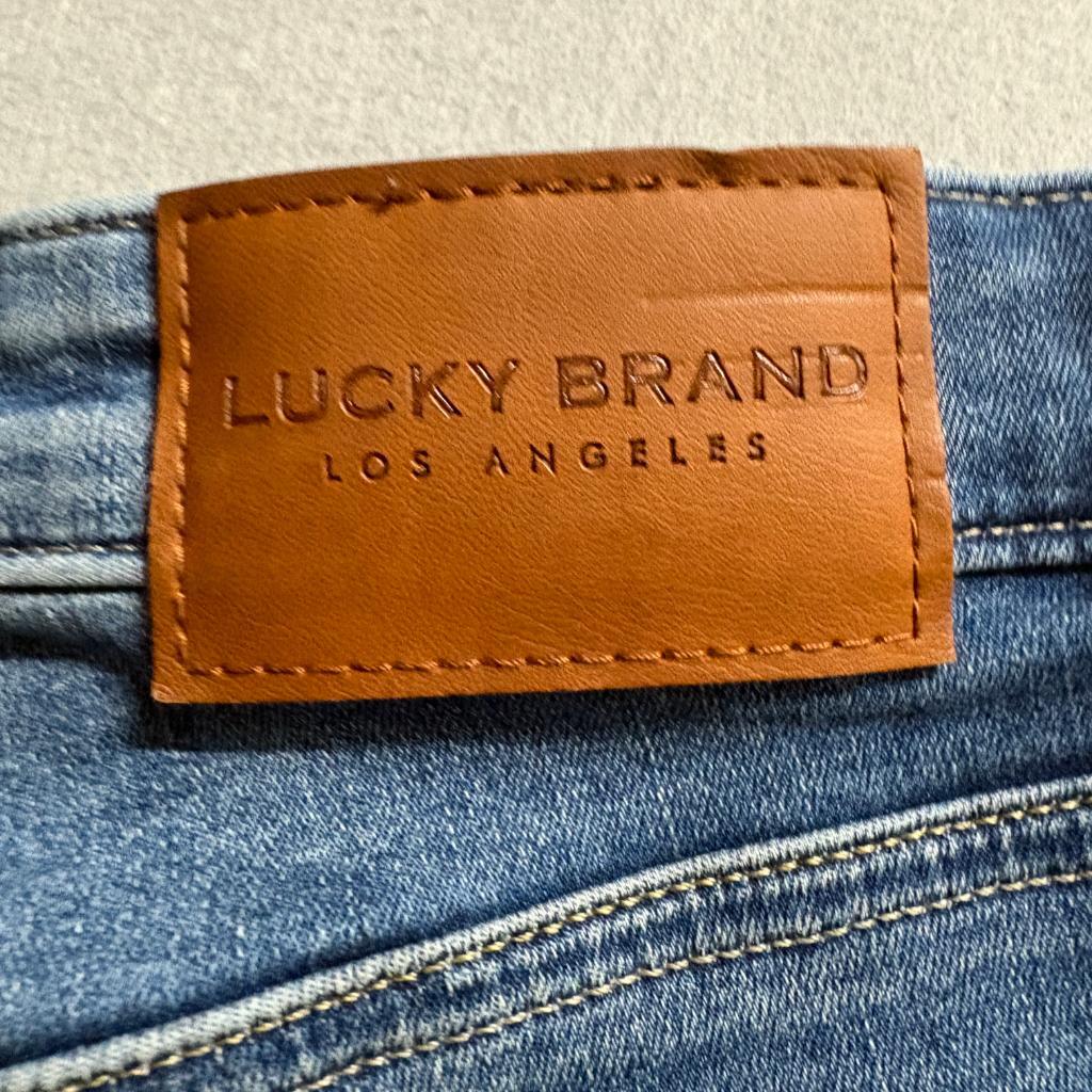 Lucky Brand Bridgette High Rise Skinny Jeans Womens 0/25 Blue Button Fly Raw Hem