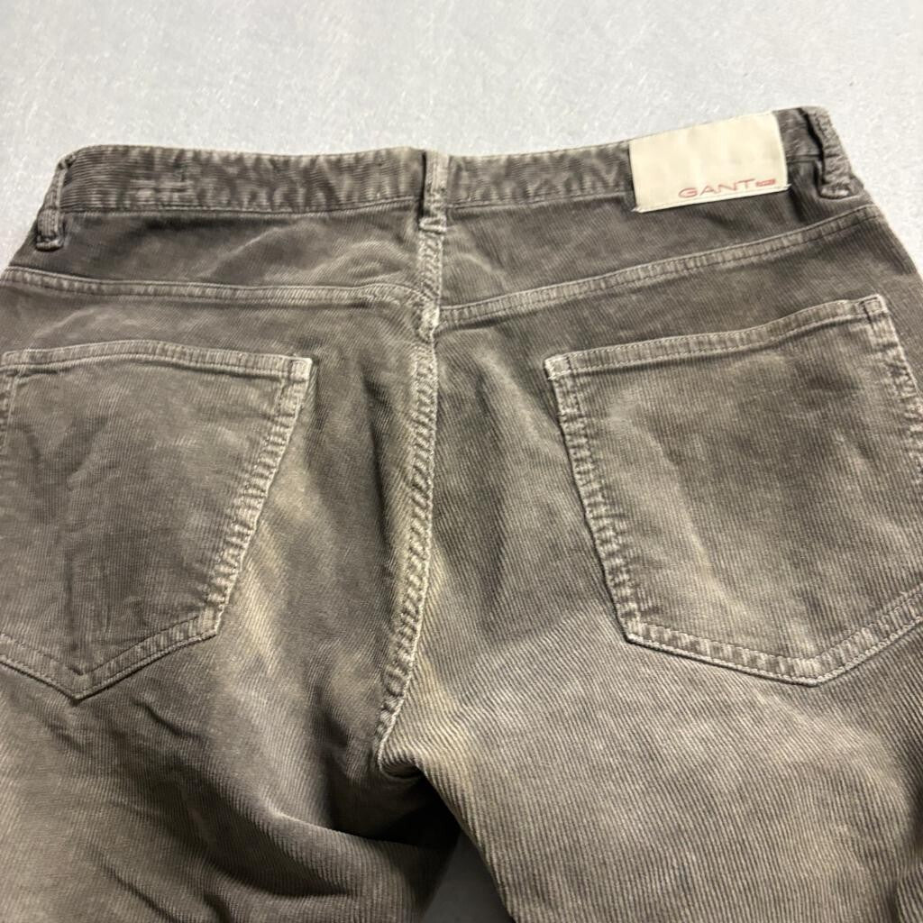 Gant Rugger The Cordster Pants Mens 30x32 Brown Corduroy Stretch Slim Straight