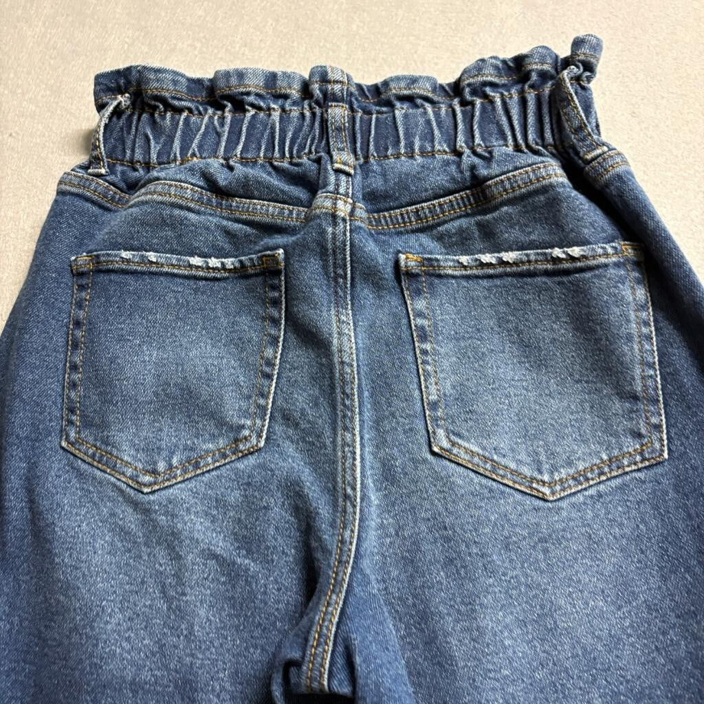 Wild Fable Paperbag Waist Jeans Womens Size 6 Blue Denim High Rise Tapered Leg