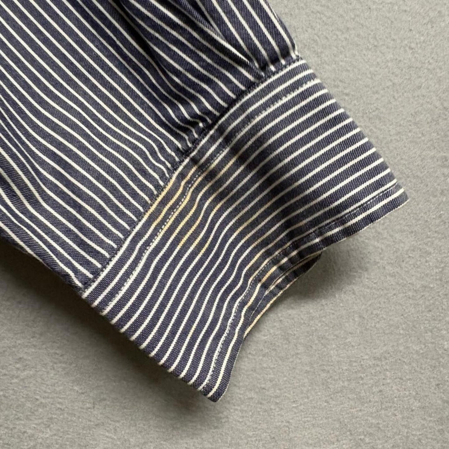 Ralph Lauren Blake Shirt Mens Large Blue White Striped Button Down Cotton