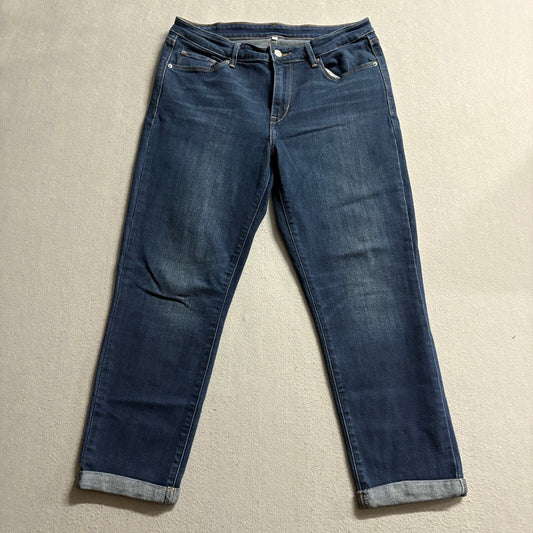 Levis 311 Shaping Skinny Crop Jeans Womens Size 31 Dark Wash Denim Stretch