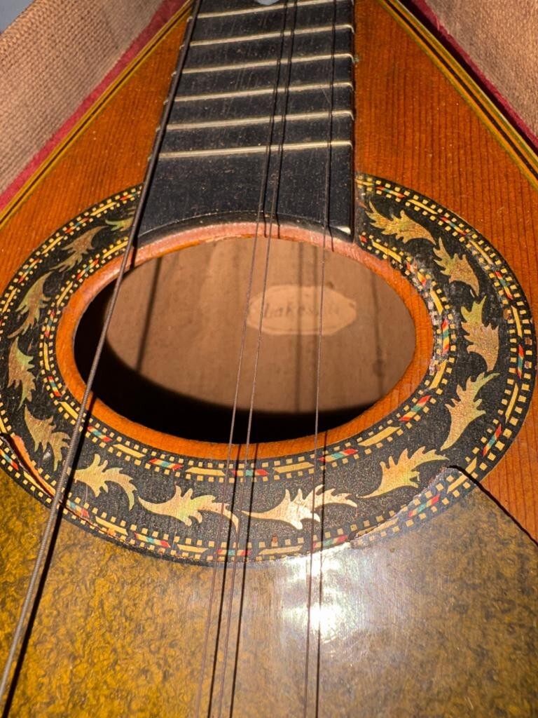Vintage Lakeside Bowl Back Mandolin 8 String Tater Bug with Original Case